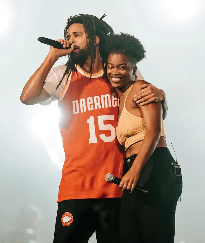 J. Cole outfit in Mitchell & Ness and Dreamer, 2021