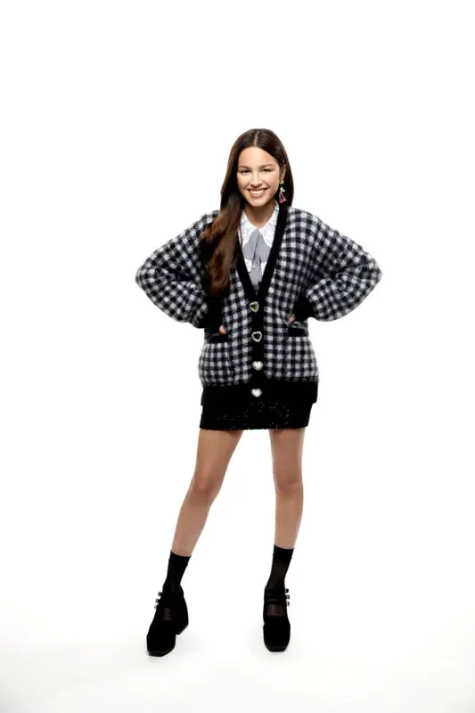 Olivia Rodrigo outfit in Alessandra Rich, Nodaleto, and Ashley Williams, 2021