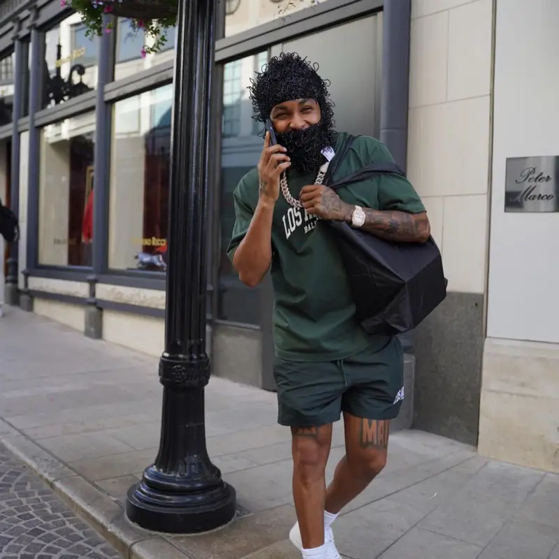 DDG outfit in Balenciaga, Nike, and Greedy Unit, 2022