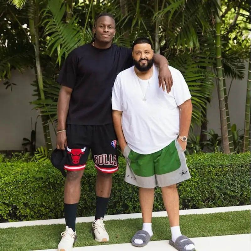 DJ Khaled outfit in Ralph Lauren, Jordan, and Off-White, 2022