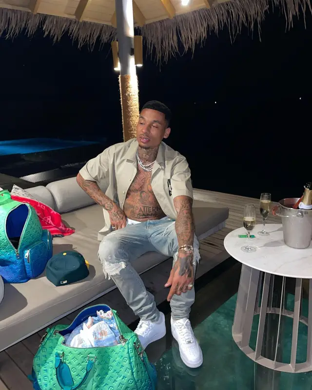 Fredo outfit in Off-White, Amiri, and Nike, 2022