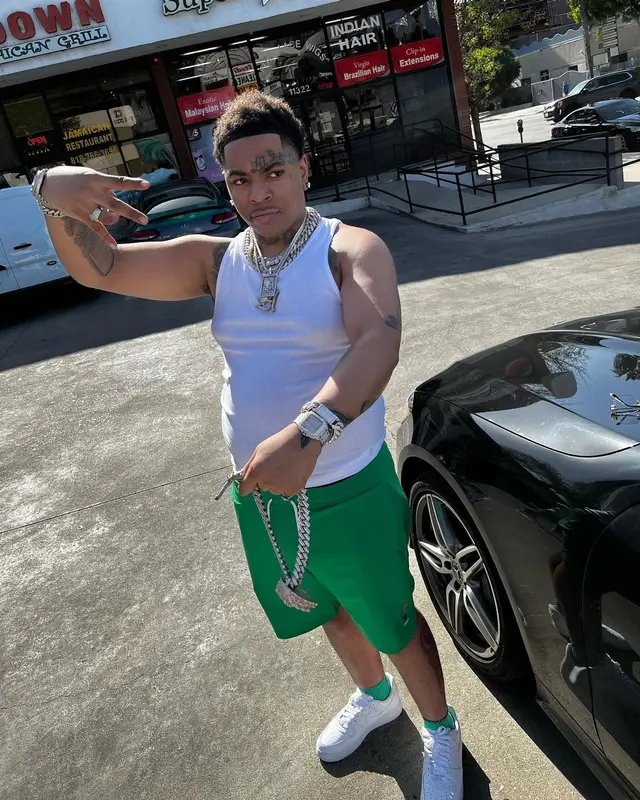 Lil Gotit outfit in Polo Ralph Lauren and Nike, 2022