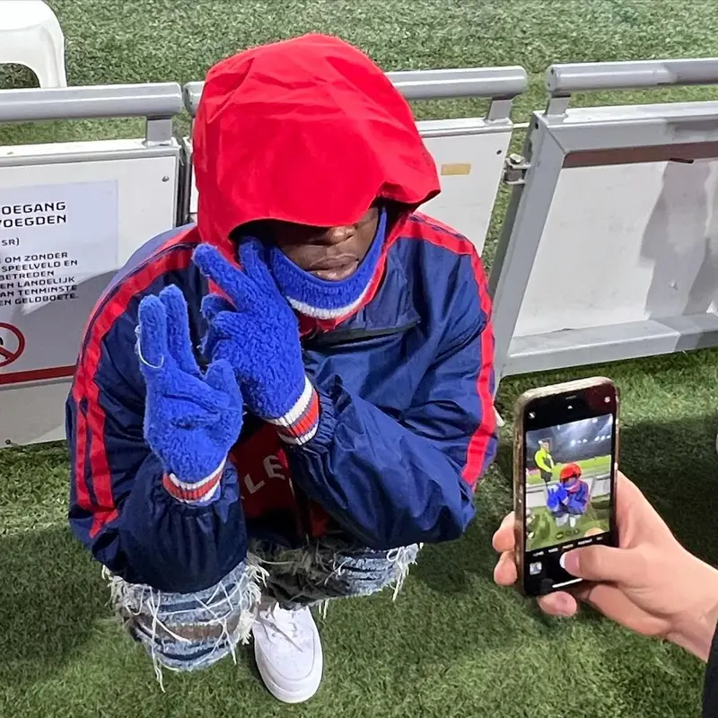 Bloody Dior outfit in Balenciaga, Alyx, and Nike, 2022