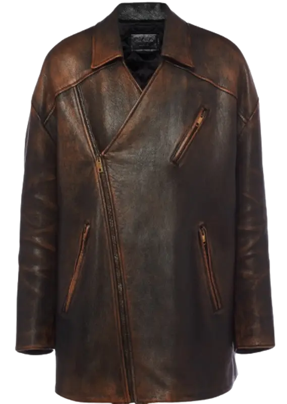 prada nappa leather caban jacket