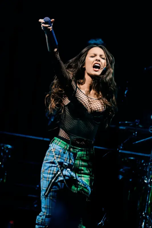 Olivia Rodrigo outfit in Edikted, Tripp NYC, and Dr. Martens, 2022