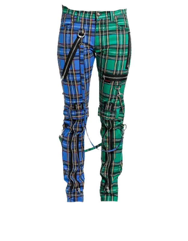 Tripp NYC Split Leg Bondage Blue Green Pants $121