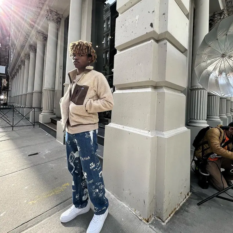 Tokin outfit in Patagonia, KidSuper, and Nike, 2022