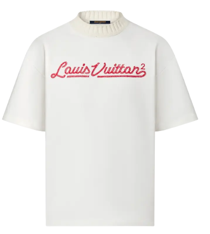 Louis Vuitton Embroidered Mockneck T-Shirt