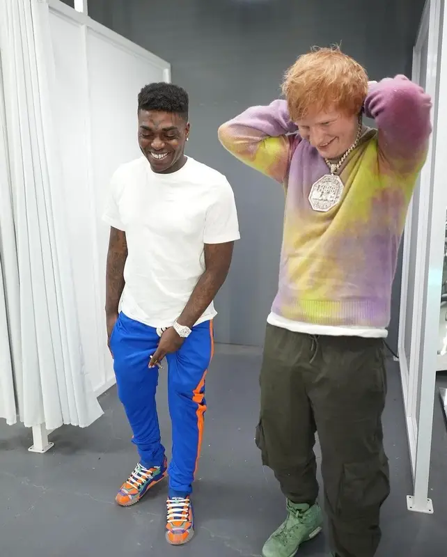 Ed Sheeran outfit in The Elder Statesman, H&M, and Jordan, 2022
