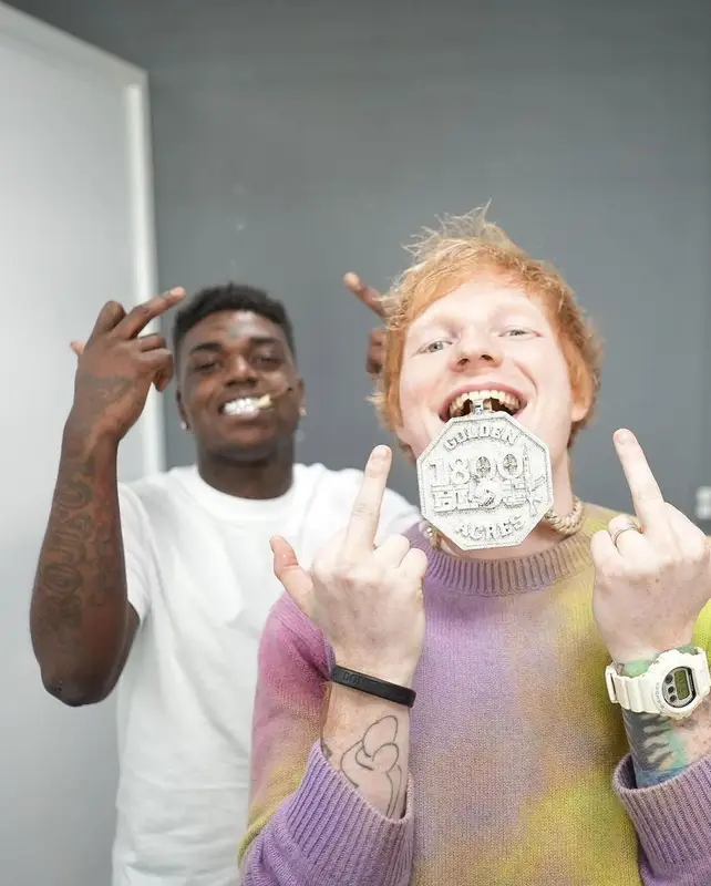 Ed Sheeran outfit in The Elder Statesman, H&M, and Jordan, 2022