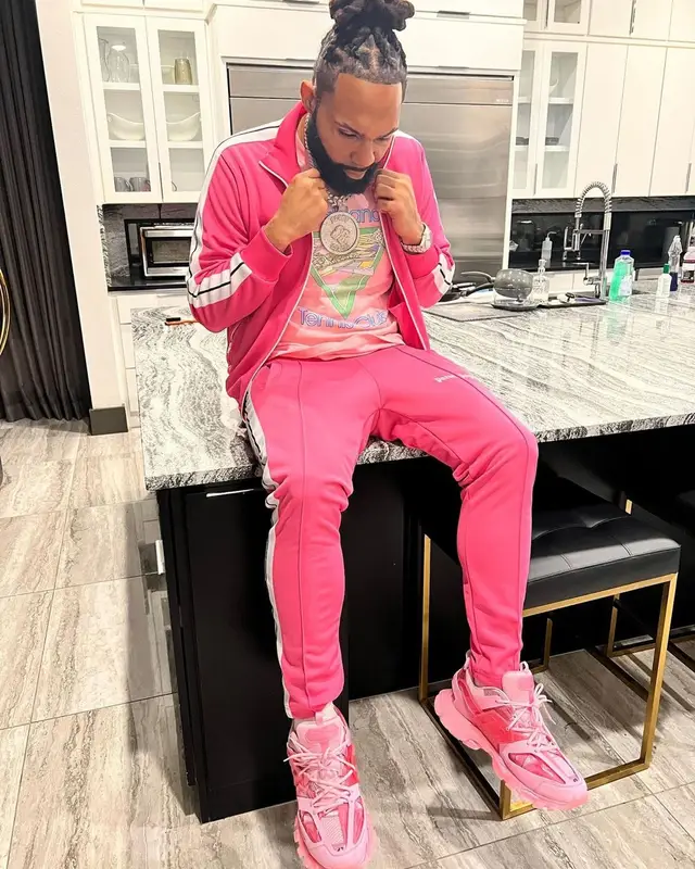 Money Man outfit in Palm Angels, Casablanca, and Balenciaga, 2022