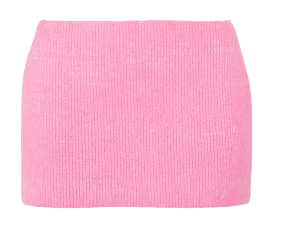 AGR Knit Brushed Cotton Blend Mini Skirt $615