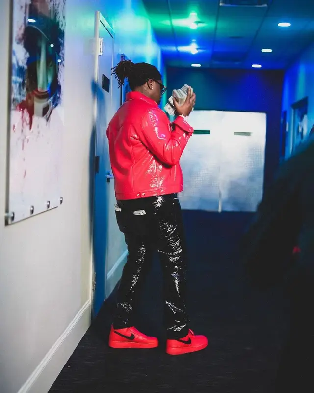 Gunna outfit in Diesel, Nike, and Chrome Hearts, 2022