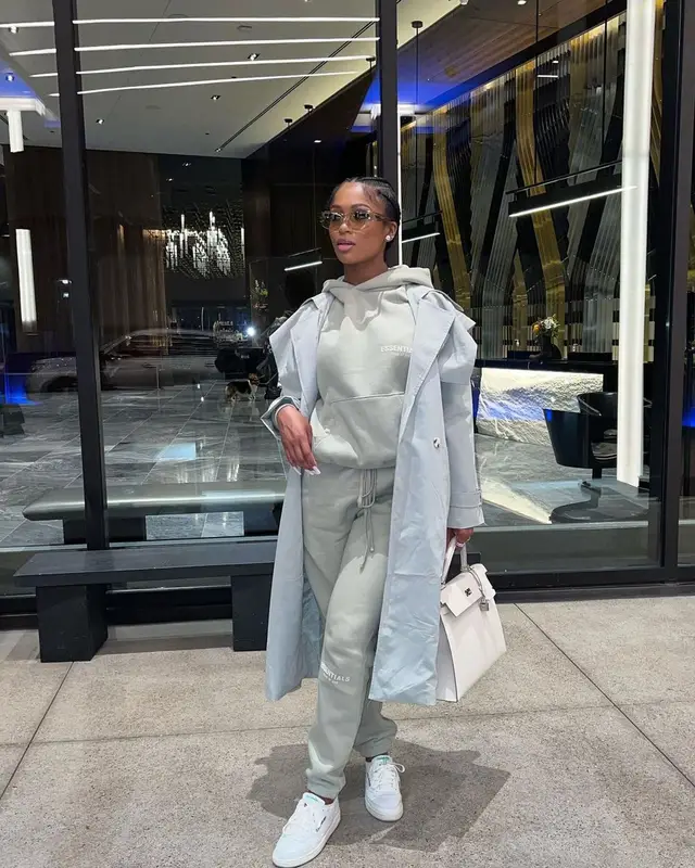 Dess Dior outfit in Fear of God, Reebok, and Hermes, 2022
