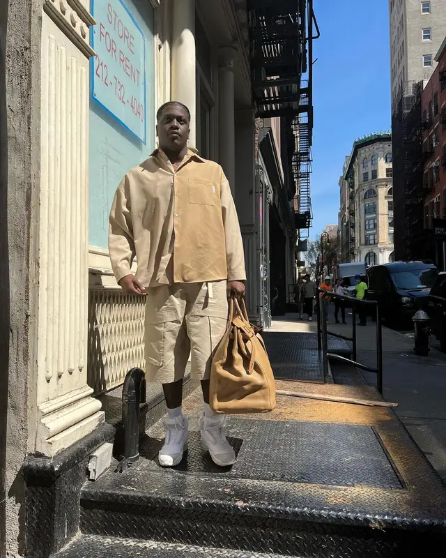 Lil Yachty outfit in Marni, Maison Margiela, and Hermes, 2022