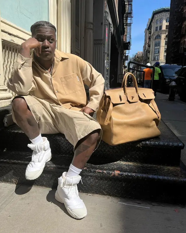 Lil Yachty outfit in Marni, Maison Margiela, and Hermes, 2022