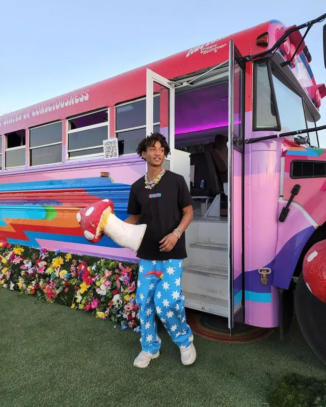 Jaden Smith outfit in MSFTSrep, New Balance, and Jaden Smith Merch, 2022