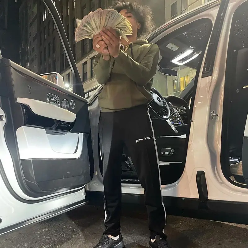 Dougie B outfit in Palm Angels and Louis Vuitton, 2021