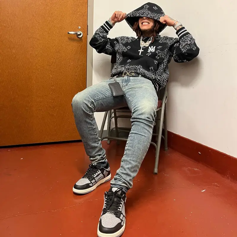 Lil Skies outfit in Amiri and Dolce & Gabbana, 2022