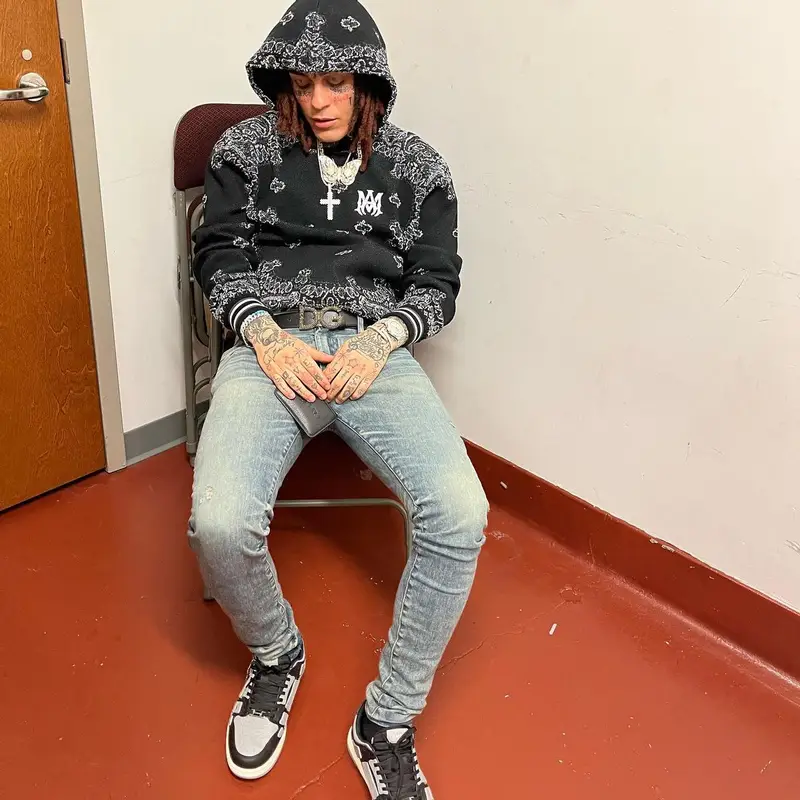 Lil Skies outfit in Amiri and Dolce & Gabbana, 2022