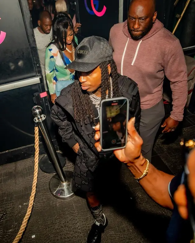 Jacquees outfit in Gucci, 2022