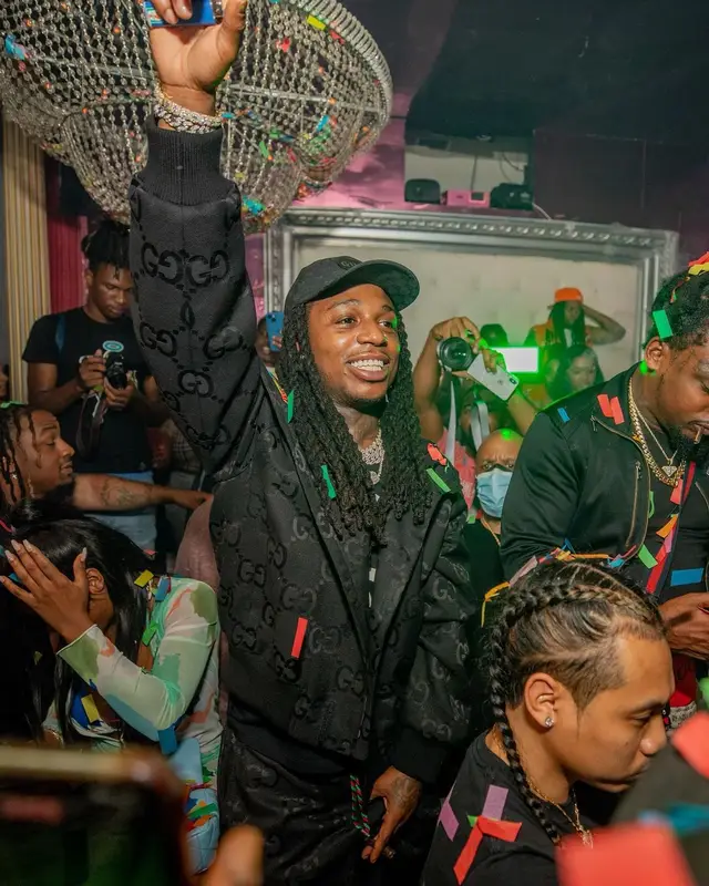 Jacquees outfit in Gucci, 2022