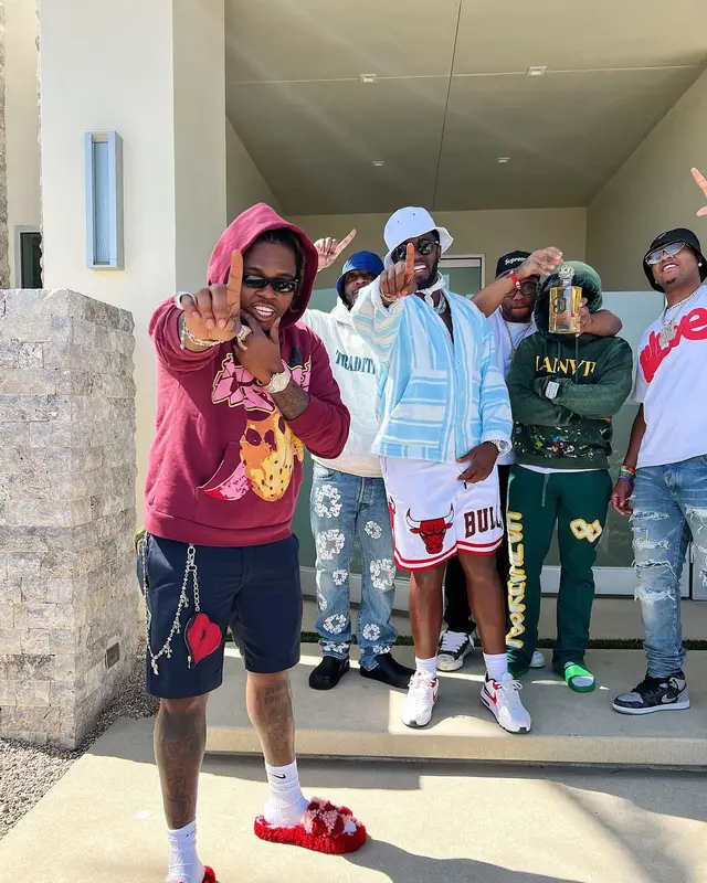 Gunna outfit in Louis Vuitton, Dior, and Nike, 2022