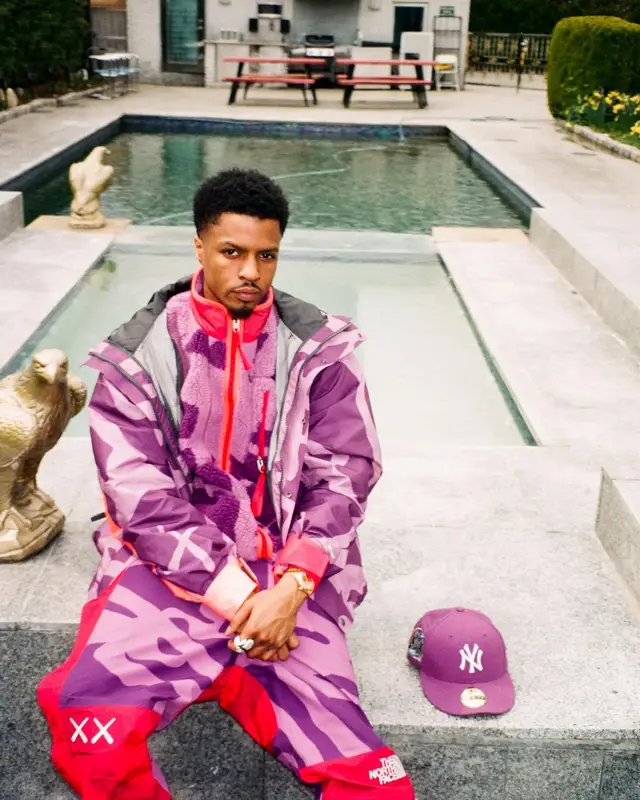Pierre Bourne outfit in The North Face, Nike, and   Kaws, 2022