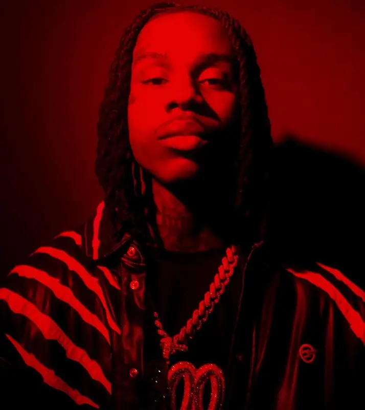 Polo G outfit in Formy Studio and Raf Simons, 2022
