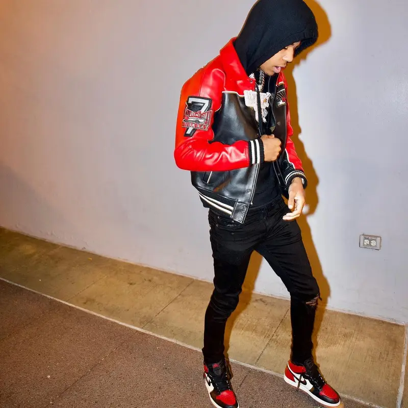 Nardo Wick outfit in Avirex, Amiri, and Nike, 2022