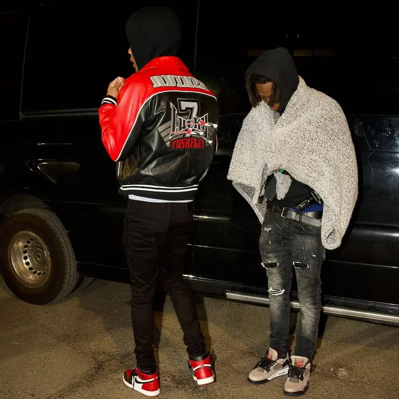 Nardo Wick outfit in Avirex, Amiri, and Nike, 2022