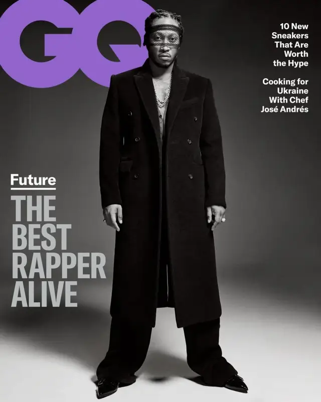 Future outfit in Balenciaga and Saint Laurent, 2022