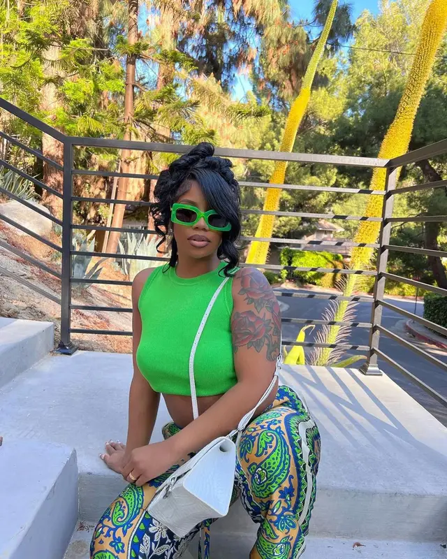 De'arra Taylor outfit in Zara, Balenciaga, and Lorvae, 2022