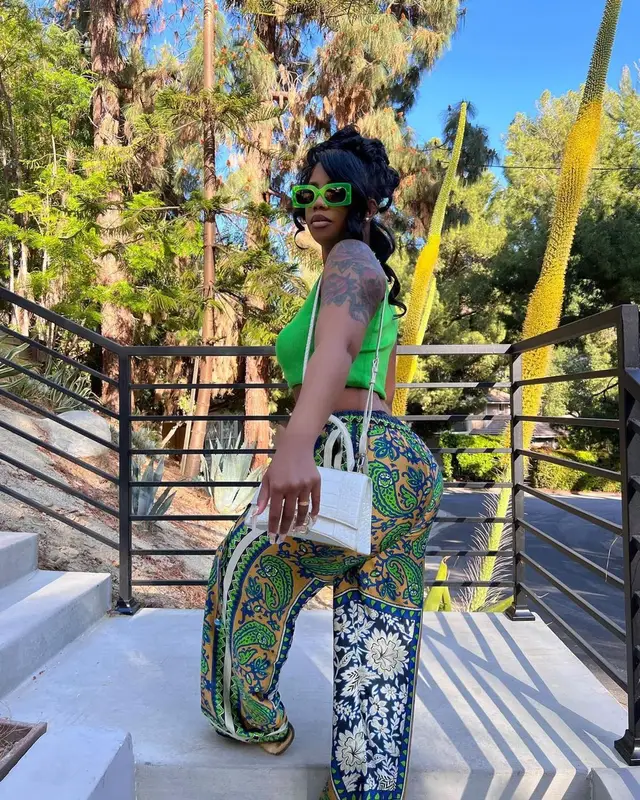 De'arra Taylor outfit in Zara, Balenciaga, and Lorvae, 2022