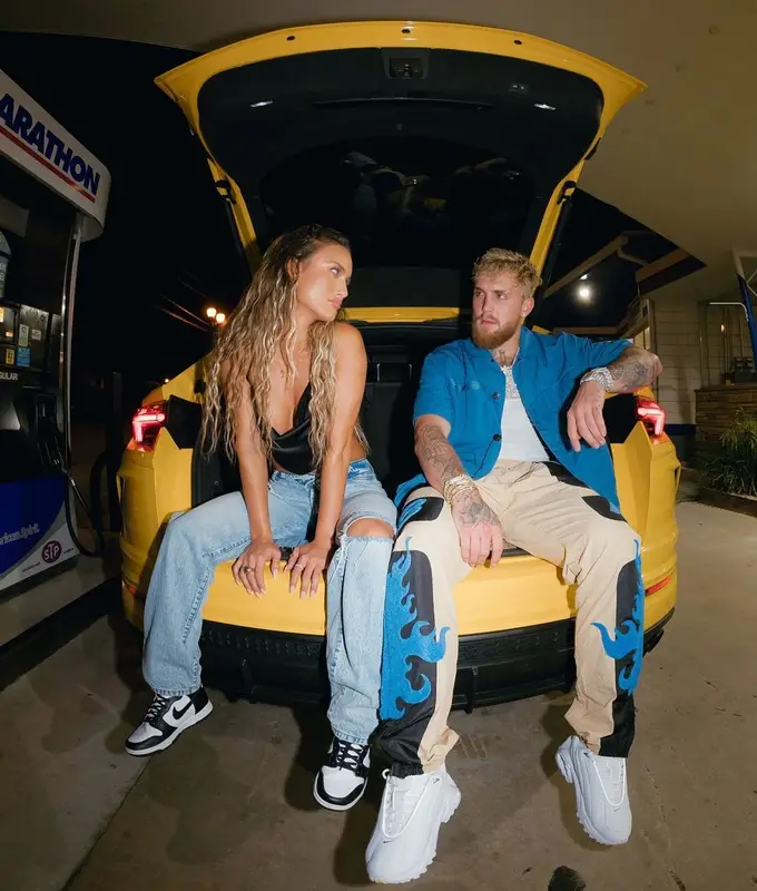 Jake Paul outfit in Stone Island, Nike, and Drake Merch, 2022
