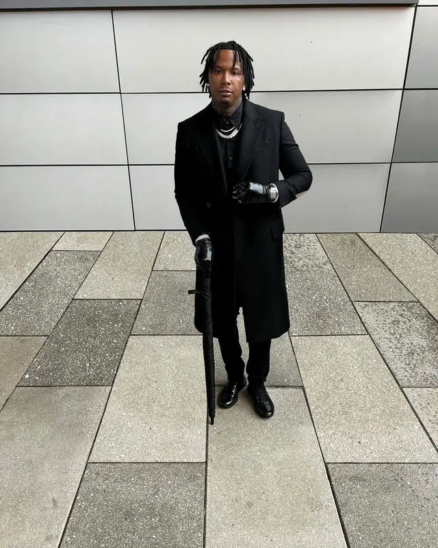 Moneybagg Yo outfit in Amiri and Prada, 2022