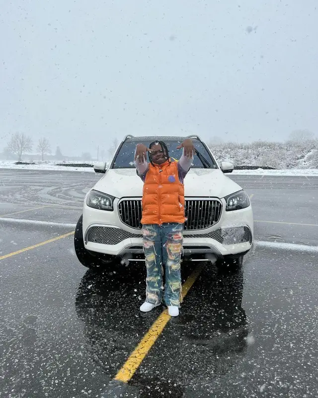 42 Dugg outfit in Moncler, Gallery Dept., and Who Decides War, 2022