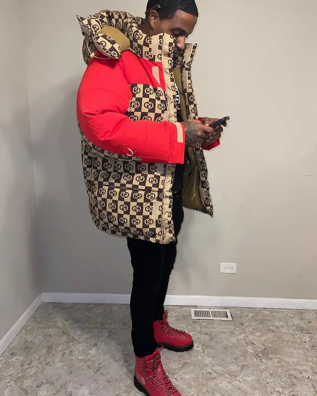 Big300 outfit in Gucci and The North Face, 2022