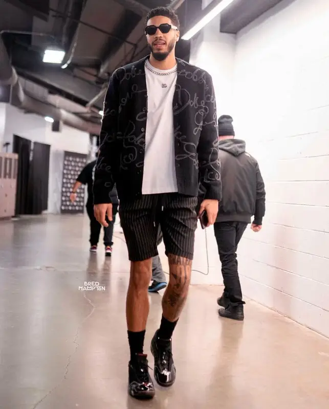 Jayson Tatum outfit in Jordan, Dolce & Gabbana, and Jayson Tatum Merch, 2022