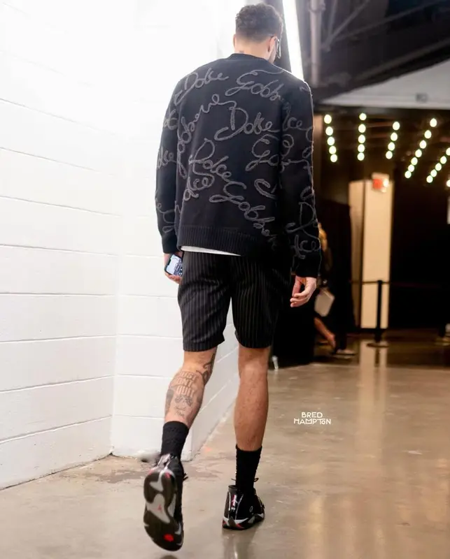 Jayson Tatum outfit in Jordan, Dolce & Gabbana, and Jayson Tatum Merch, 2022