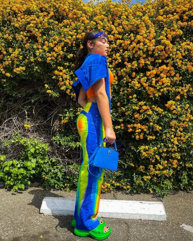 Avani Gregg outfit in Louis Vuitton, Prada, and Balenciaga, 2022