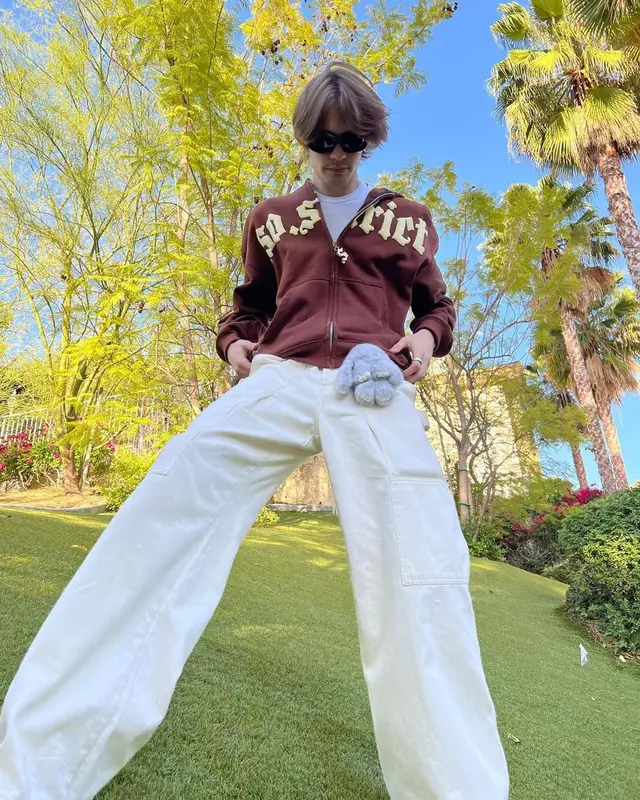 LuvAnthony outfit in Helmut Lang and Bottega Veneta, 2022