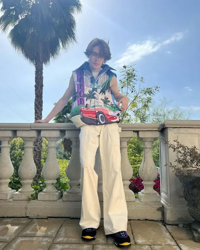 LuvAnthony outfit in House of Errors, Helmut Lang, and Bally, 2022