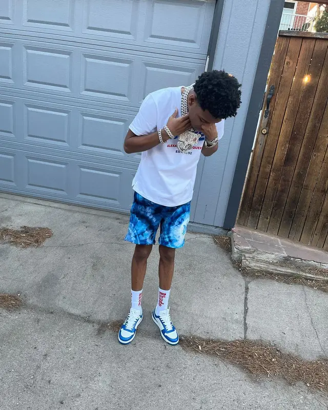 Nardo Wick outfit in Alexander McQueen, Amiri, and Rhude, 2022