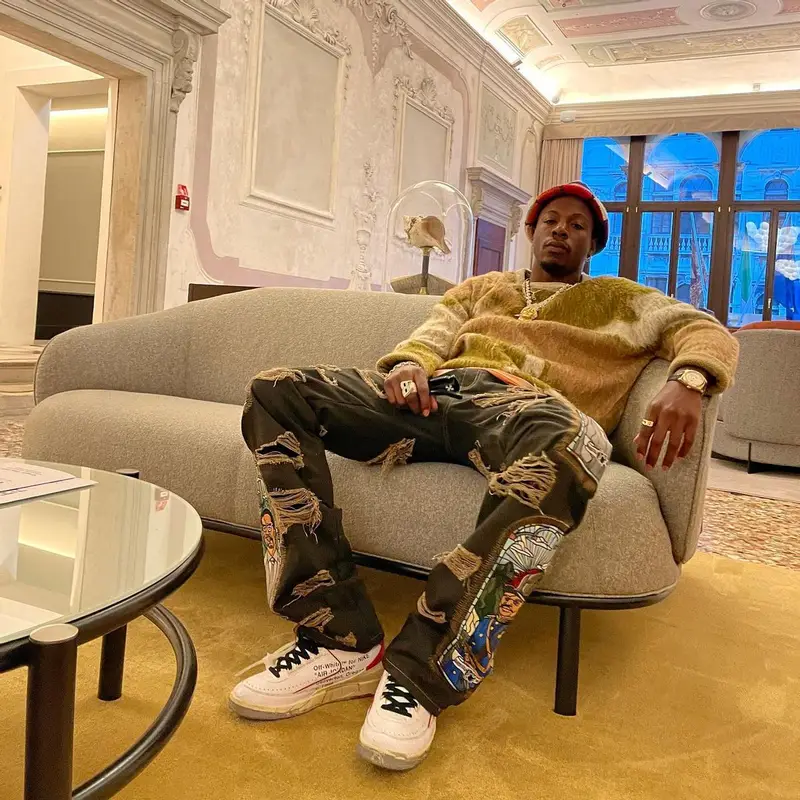Joey Badass outfit in Barriers, Marni, and Who Decides War, 2022