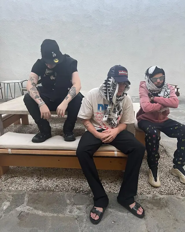 Cole Bennett outfit in Rick Owens and Birkenstock, 2022