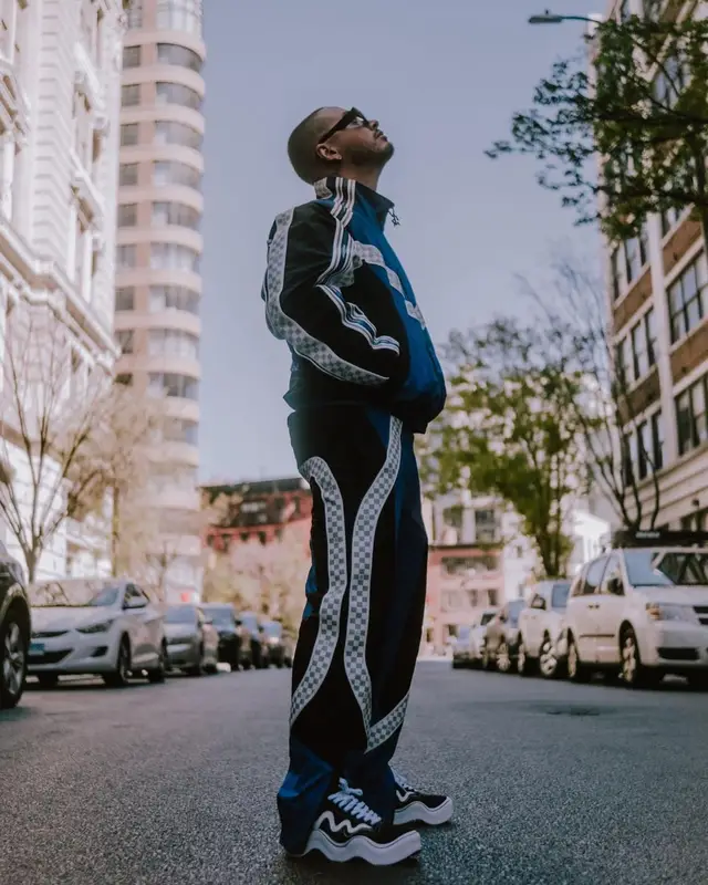 J Balvin outfit in Louis Vuitton, Wavy Baby, and Rick Owens, 2022