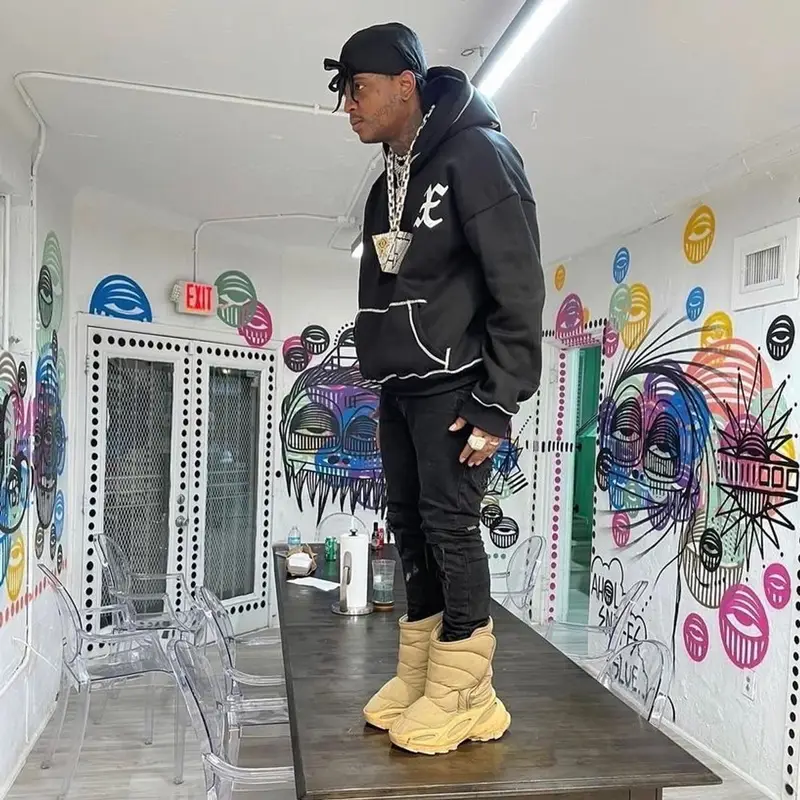 Ski Mask The Slump God outfit in ProjectX, Ksubi, and Yeezy, 2022