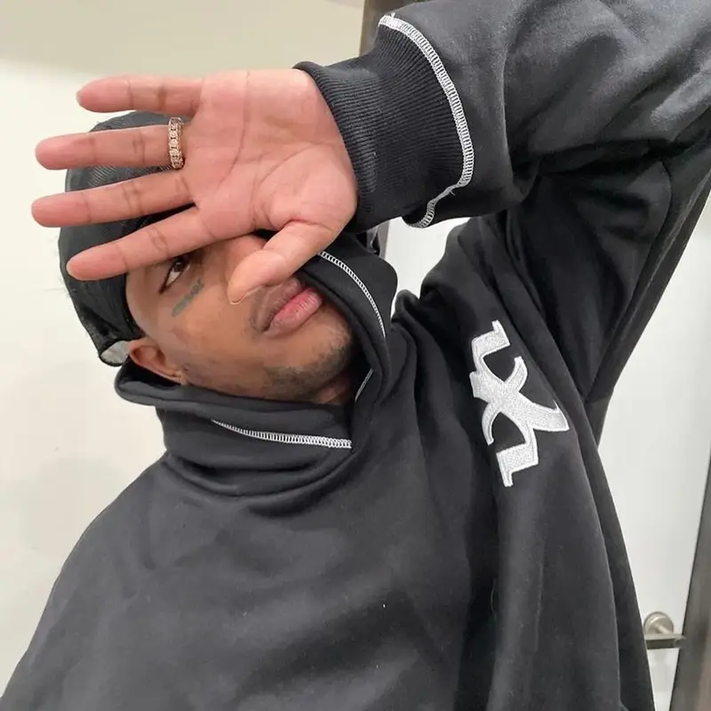 Ski Mask The Slump God outfit in ProjectX, Ksubi, and Yeezy, 2022