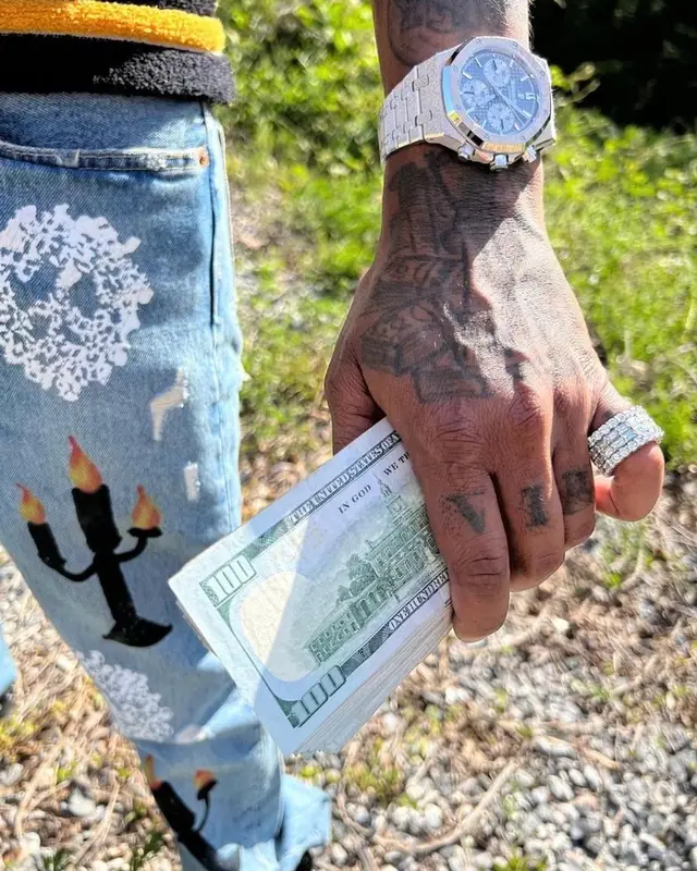 Quavo outfit in Marni, Virgil Abloh, and Goyard, 2022